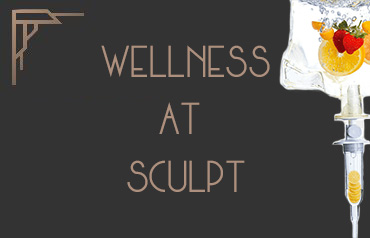 Wellness at Sculpt Banner with IV Drip Bag